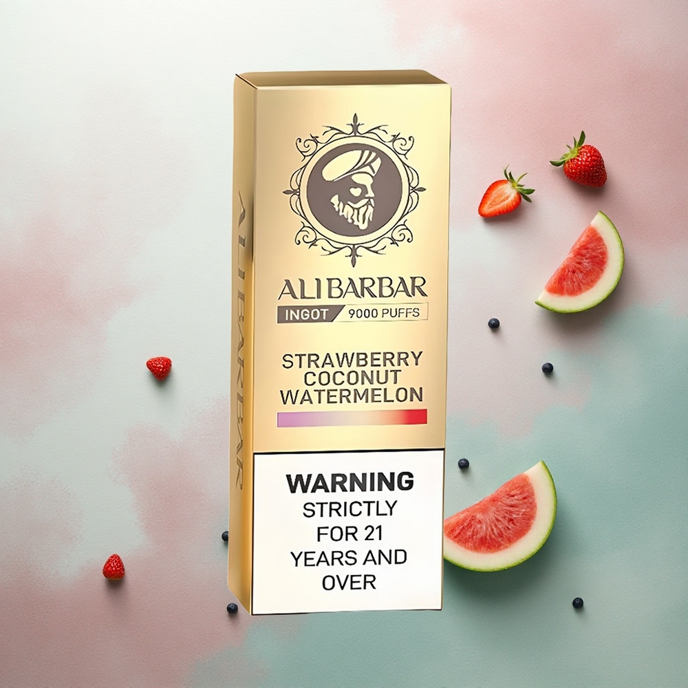 Alibarbar Ingot 9000 Puffs Strawberry Coconut Watermelon 2350mAh LED