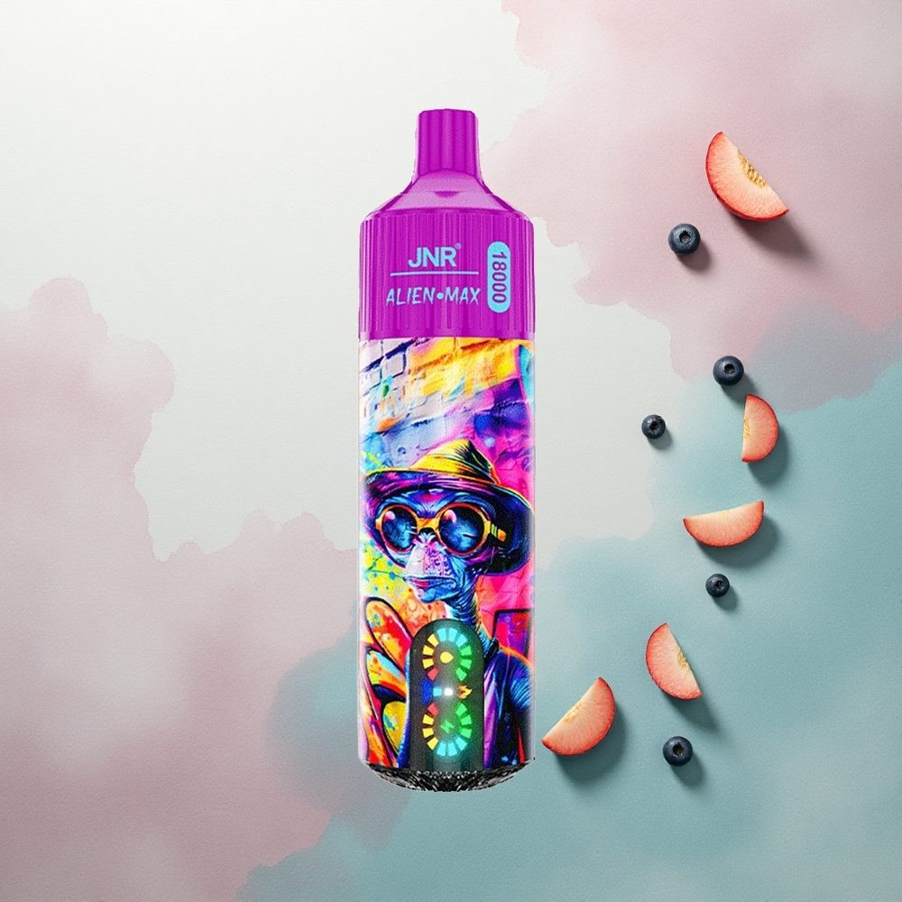 JNR Alien Max 18000 Peach Blueberry Candy with Dual Mesh Coil & 850mAh Battery