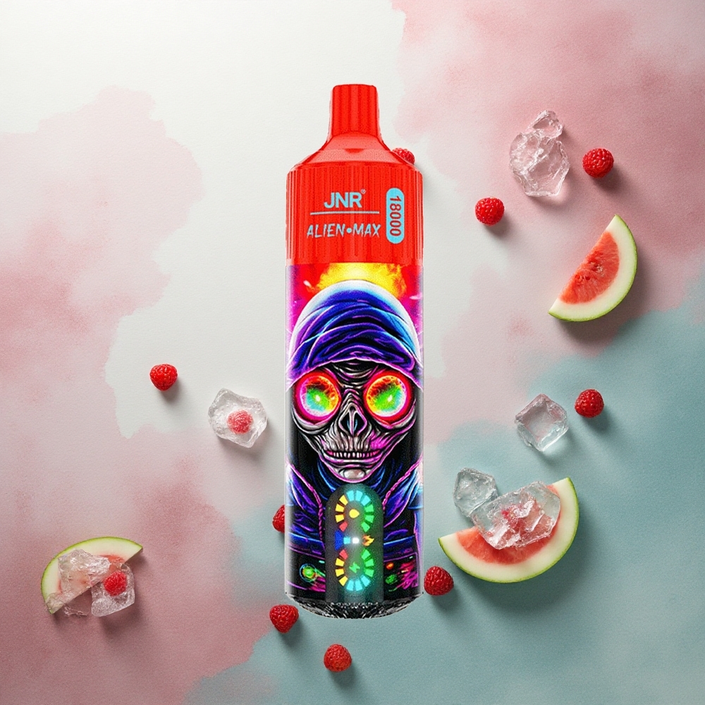JNR Alien Max 18000 Raspberry Watermelon Ice with 850mAh & Dual Mesh Coil