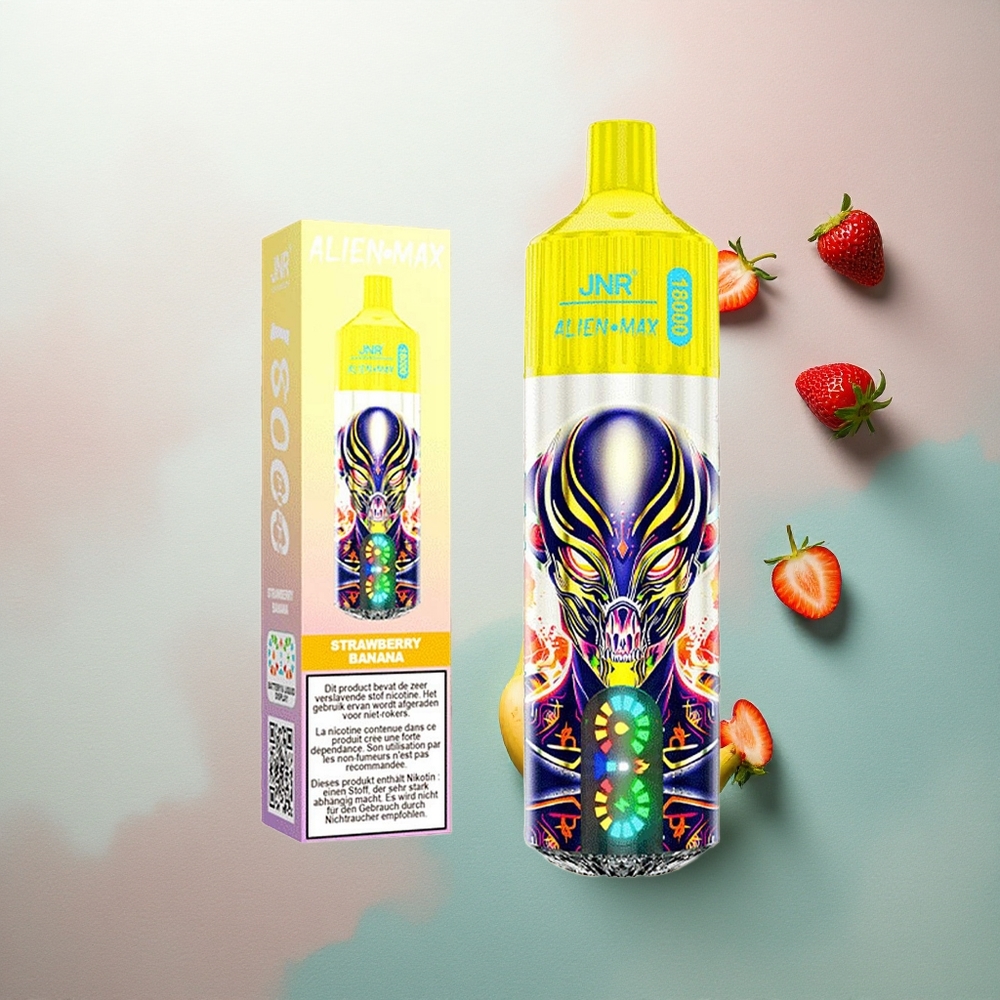 JNR Alien Max 18000 Strawberry Banana Dual Mesh 850mAh