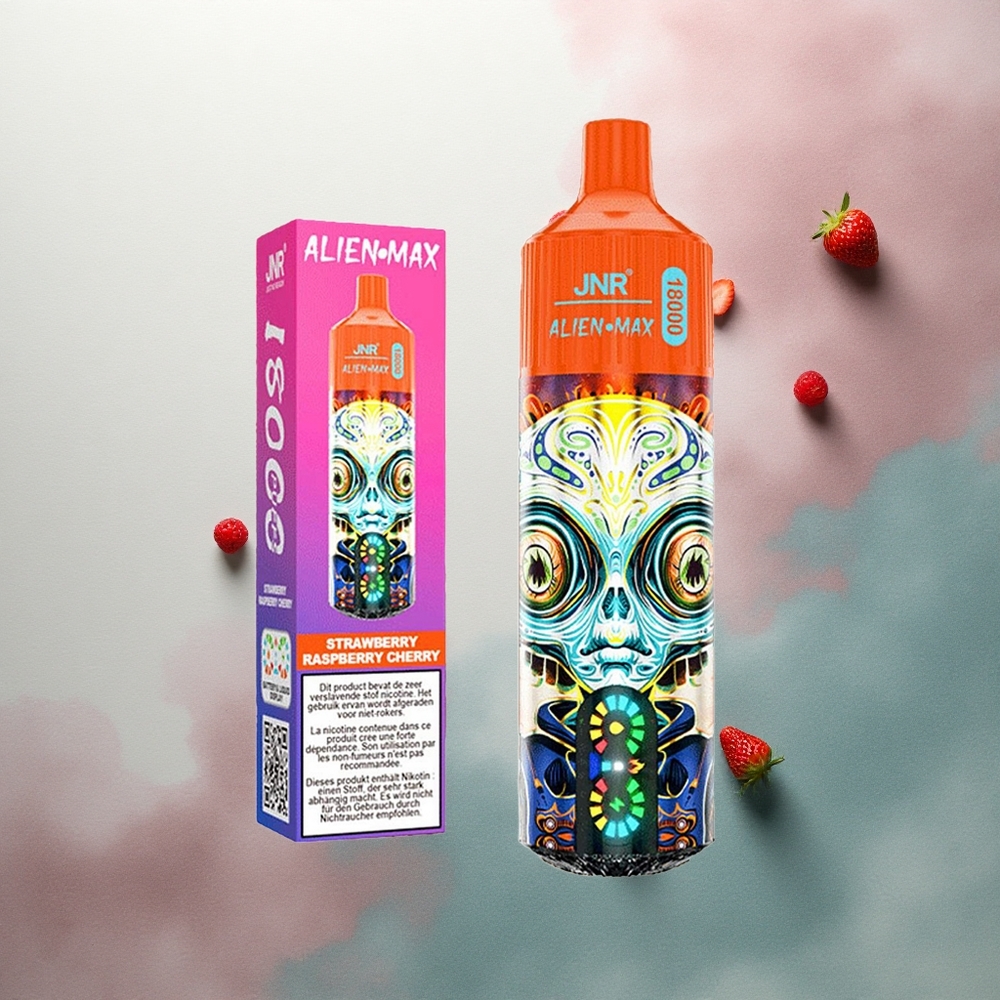 JNR Alien Max 18000 Strawberry Raspberry Cherry LED Dual Mesh 850mAh