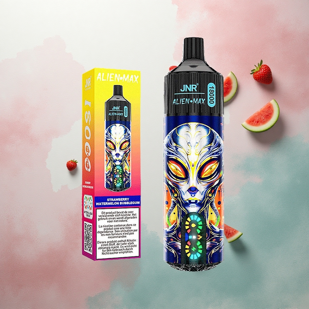JNR Alien Max 18000 Strawberry Watermelon Bubblegum Dual Mesh LED 850mAh