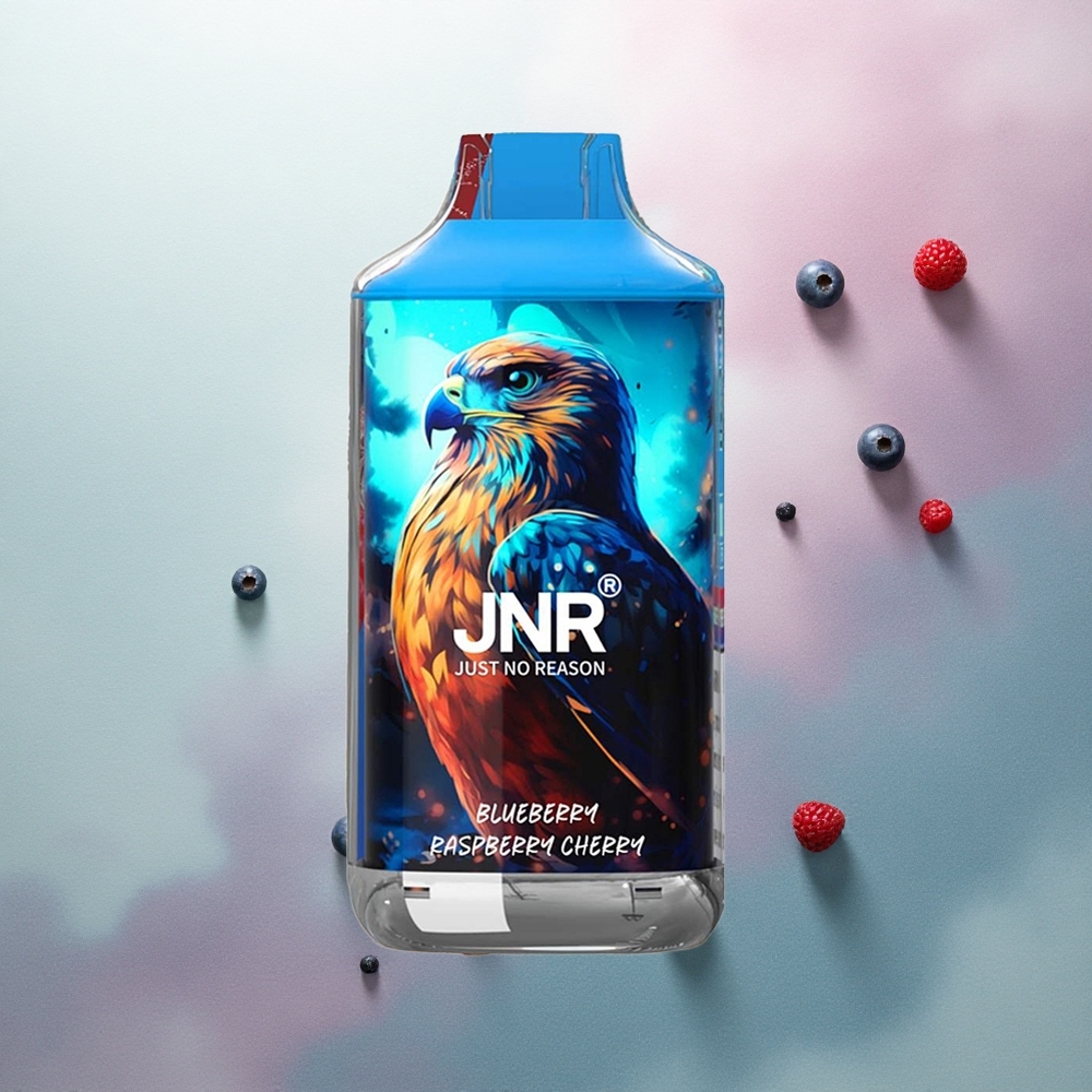 JNR Falcon 16000 Blueberry Raspberry Cherry 850mAh Dual Mesh 22ml Nicotine 0% 2%