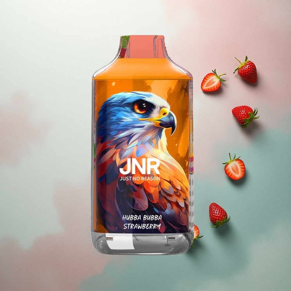 JNR Falcon 16000 Hubba Bubba Strawberry 22ml Dual Mesh 850mAh Type C Nicotine 0% 2%