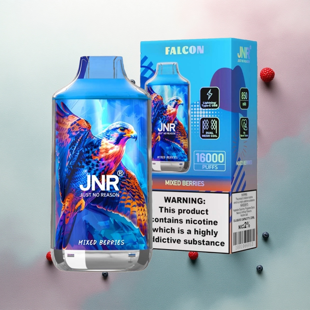 JNR Falcon 16000 Mixed Berries 850mAh 22ml Dual Mesh 2% Nicotine