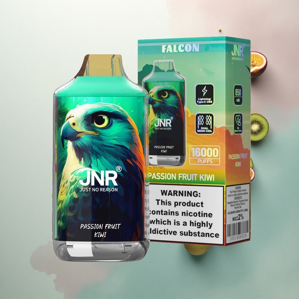 JNR Falcon 16000 Passion Fruit Kiwi 850mAh 22ml Dual Mesh Coil