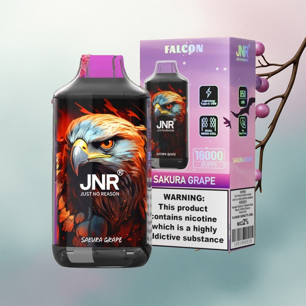 JNR Falcon 16000 Sakura Grape 22ml Dual Mesh 850mAh Nicotine 2%