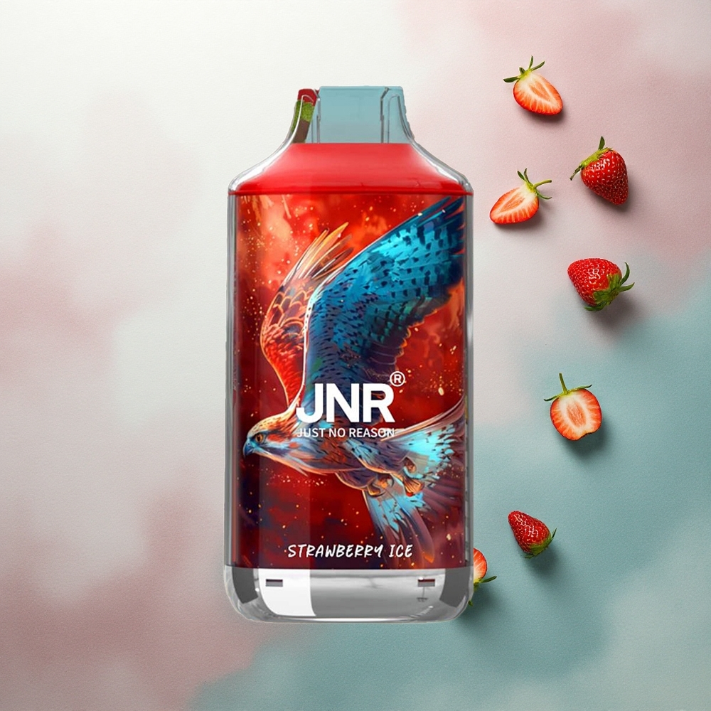 JNR Falcon 16000 Strawberry Ice 850mAh 22ml Dual Mesh Nicotine 0% 2%