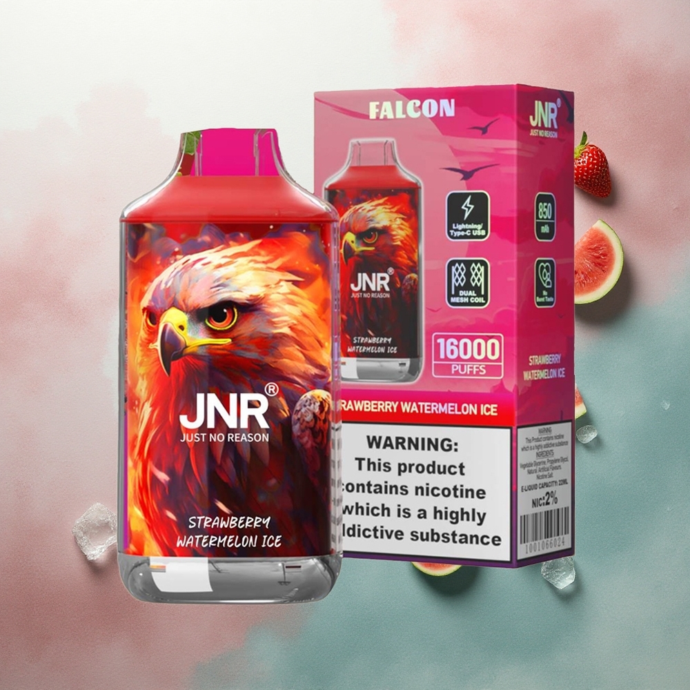 JNR Falcon 16000 Strawberry Watermelon Ice 850mAh Dual Mesh 22ml Nicotine 2%