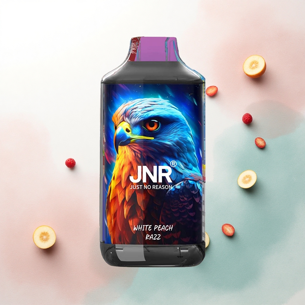 JNR Falcon 16000 White Peach Razz Dual Mesh Coil 22ml Nicotine 0% 2%