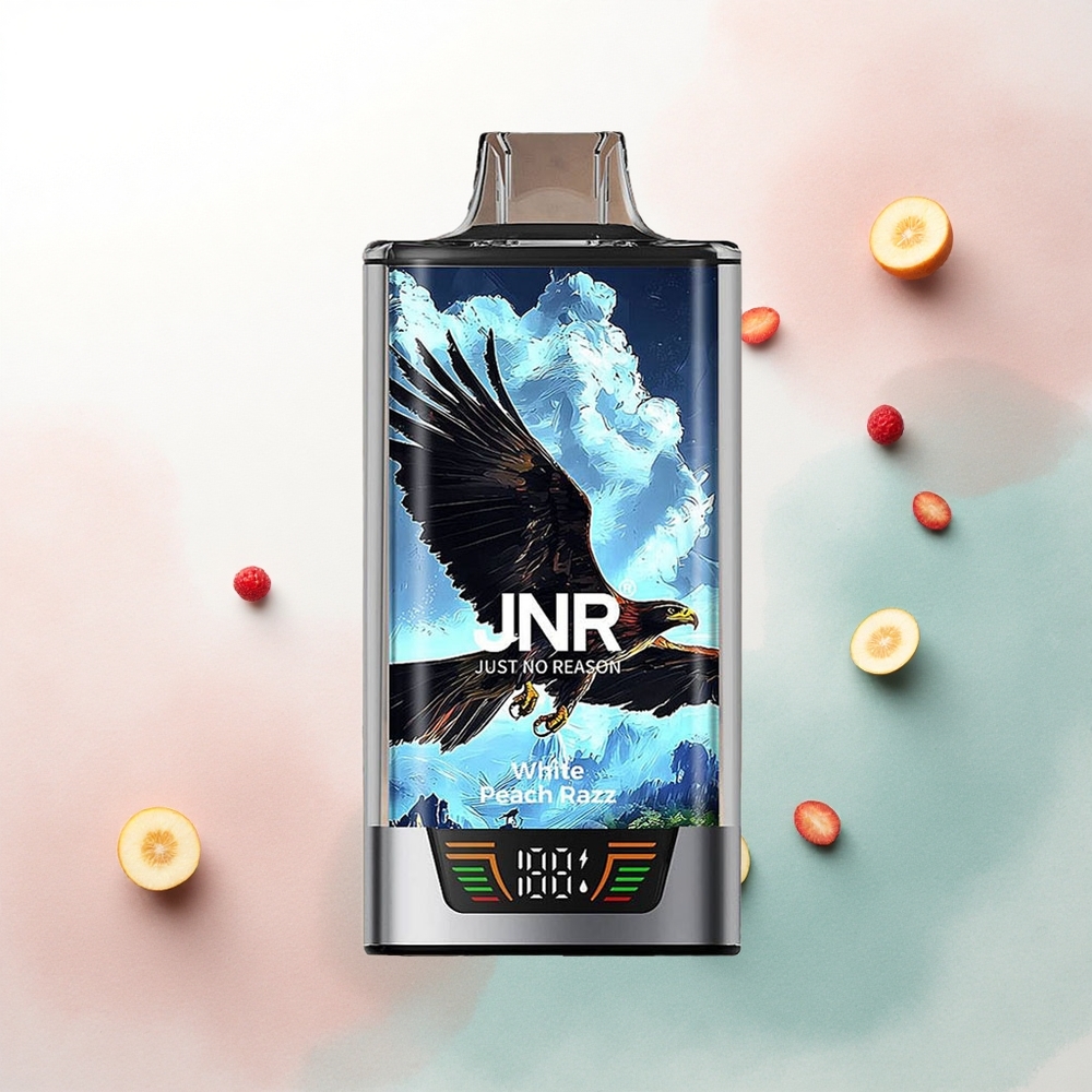 JNR Falcon Pro 28000 White Peach Razz 30ml 5% Nicotine 950mAh