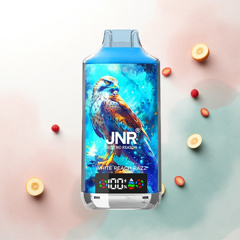 JNR Falcon X 18000 White Peach Razz 750mAh 24ml Dual Mesh Coil