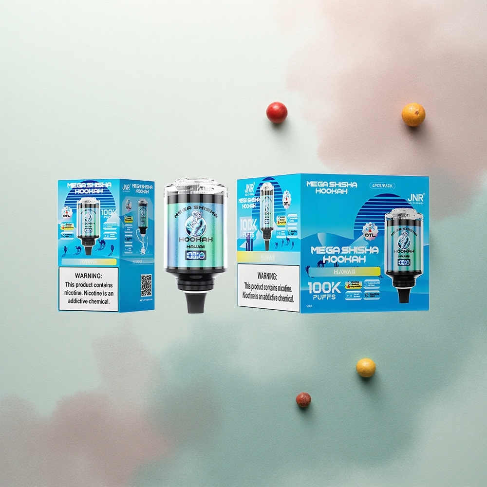 JNR Mega Shisha Hookah 100K Hawaii 2200mAh 60ml 2% Nicotine Hookah