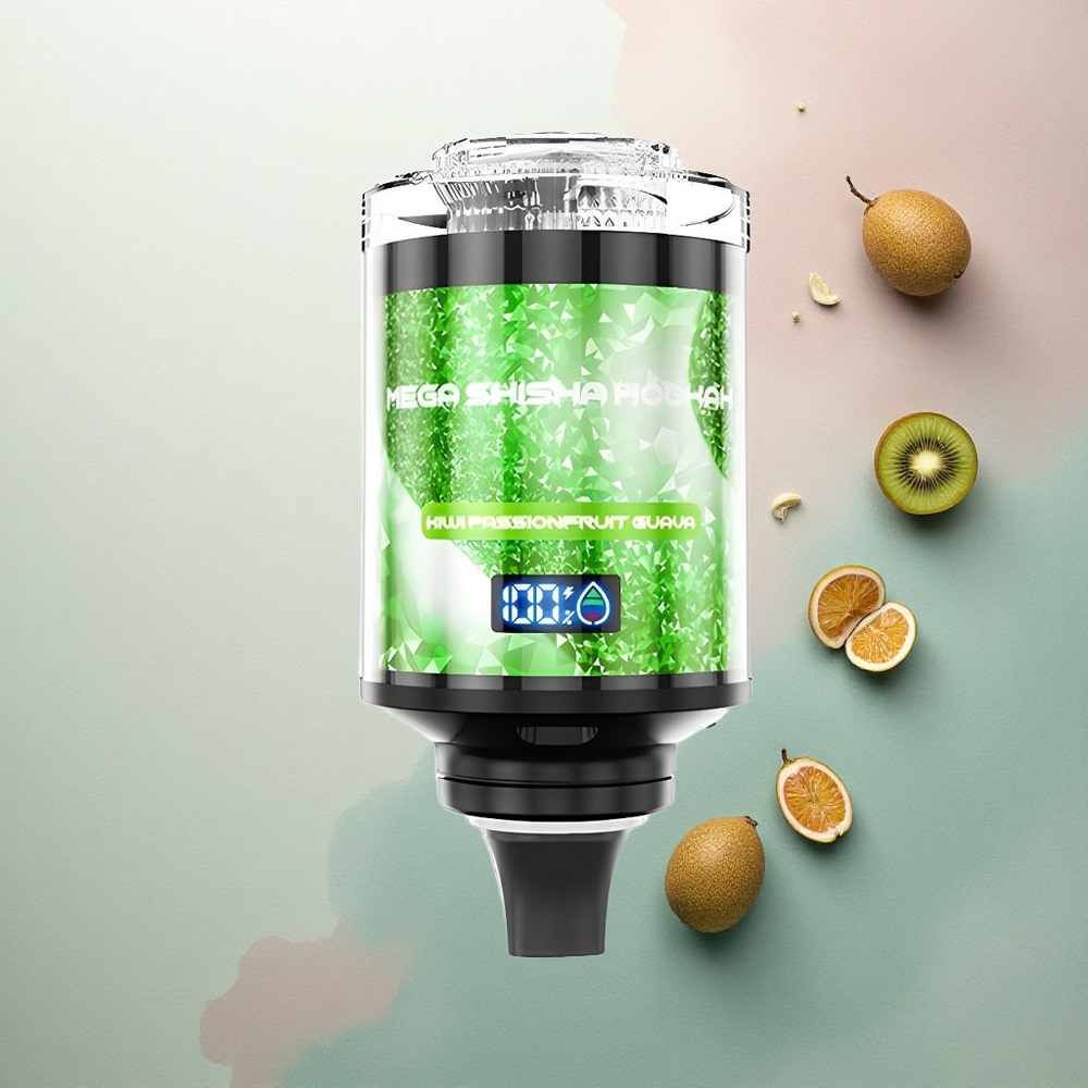 JNR Mega Shisha Hookah 100K Kiwi Passionfruit Guava 2200mAh 60ml 2% nicotine