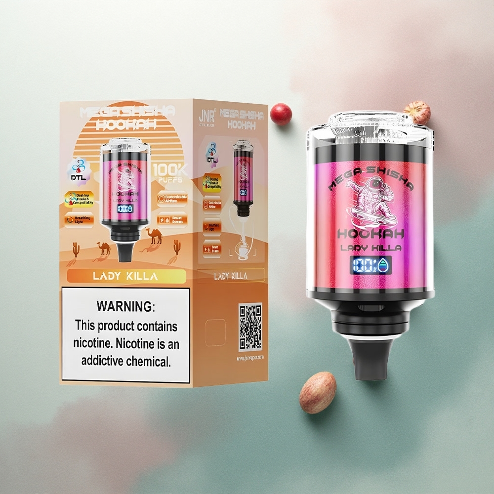 JNR Mega Shisha Hookah 100K Lady Killa 60ml 2200mAh 2% Nicotine