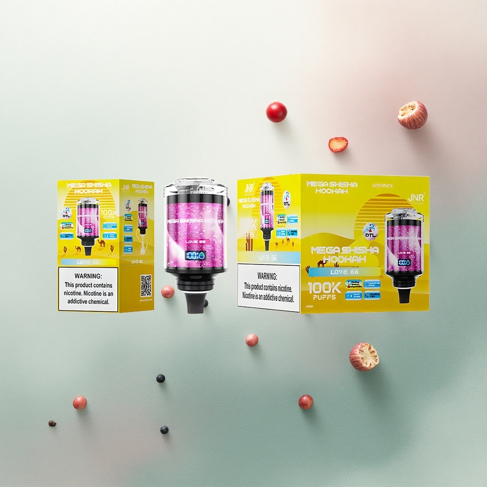 JNR Mega Shisha Hookah 100K Love 66 Type-C 2200mAh 2% Nicotine