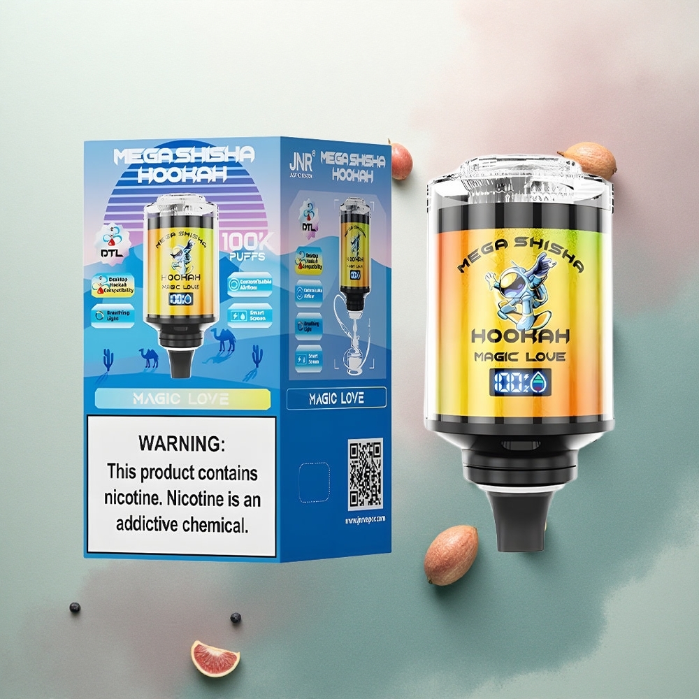 JNR Mega Shisha Hookah 100K Magic Love 2200mAh 60ml 2% Nicotine
