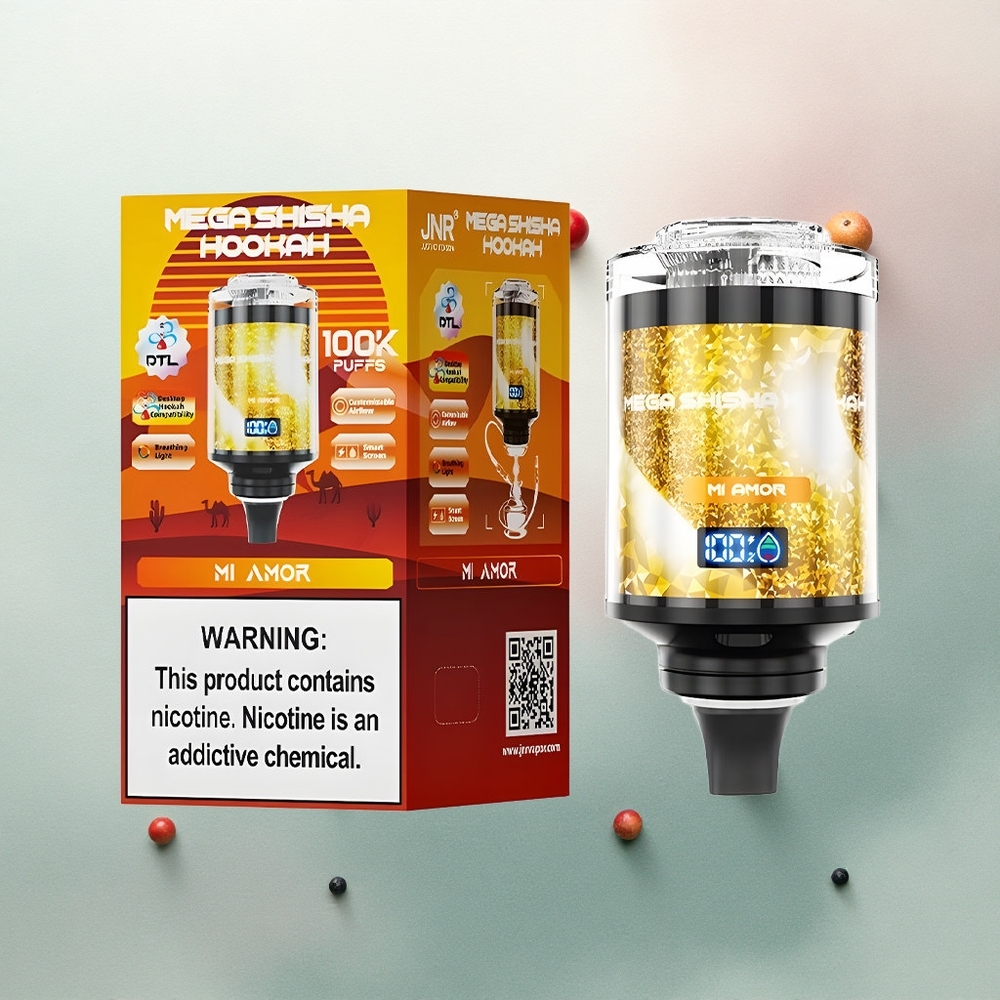 JNR Mega Shisha Hookah 100K Mi Amor Light 2200mAh 60ml