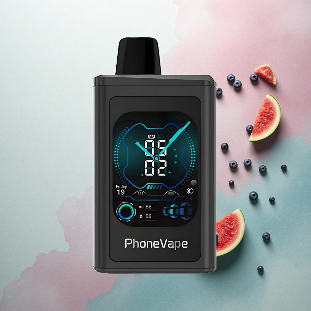 JNR PhoneVape 30000 Blueberry Watermelon 850mAh Adjustable Airflow 5% Nicotine