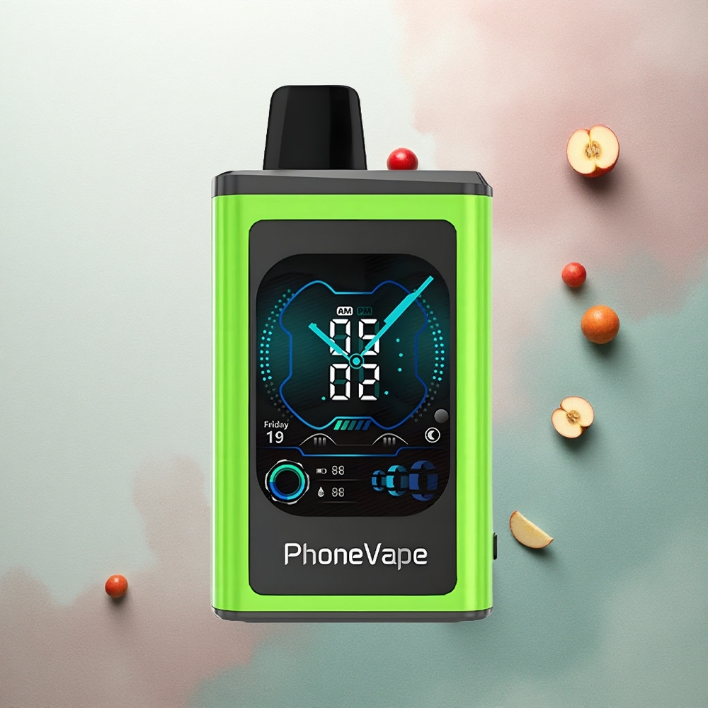 JNR PhoneVape 30000 Sour Apple Ice 850mAh Type-C Adjustable Airflow