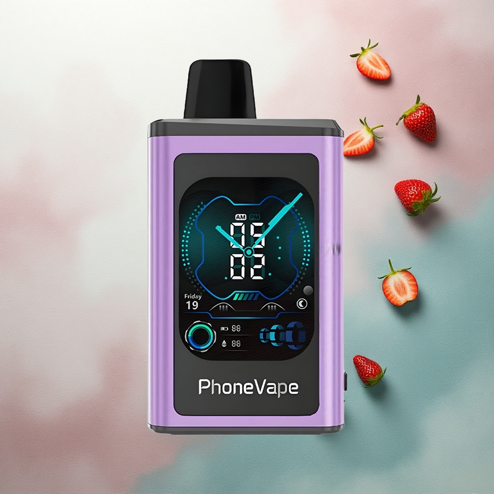 JNR PhoneVape 30000 Strawberry Ice Turbo 850mAh Adjustable Airflow