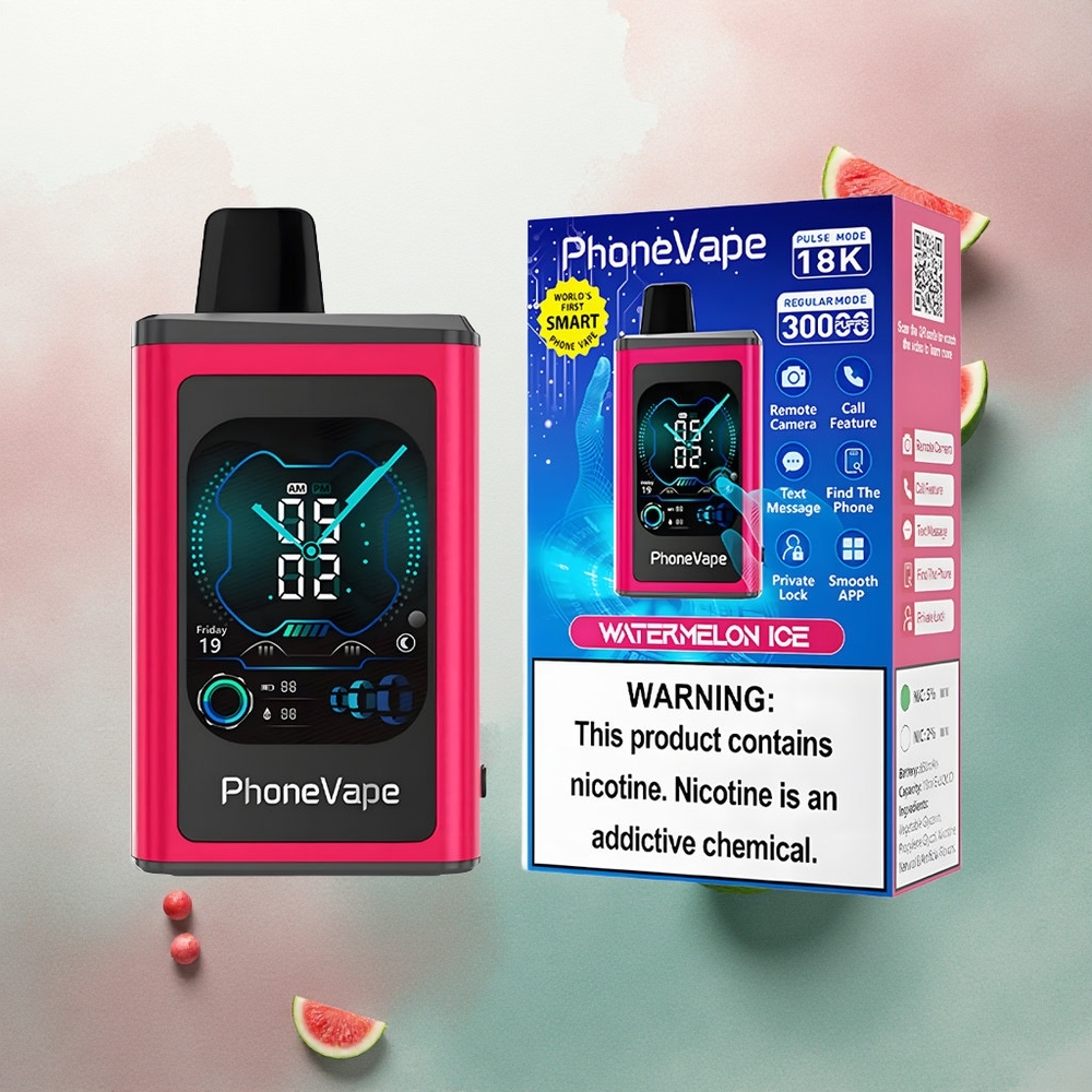 JNR PhoneVape 30000 Watermelon Ice with 850mAh and Adjustable Airflow
