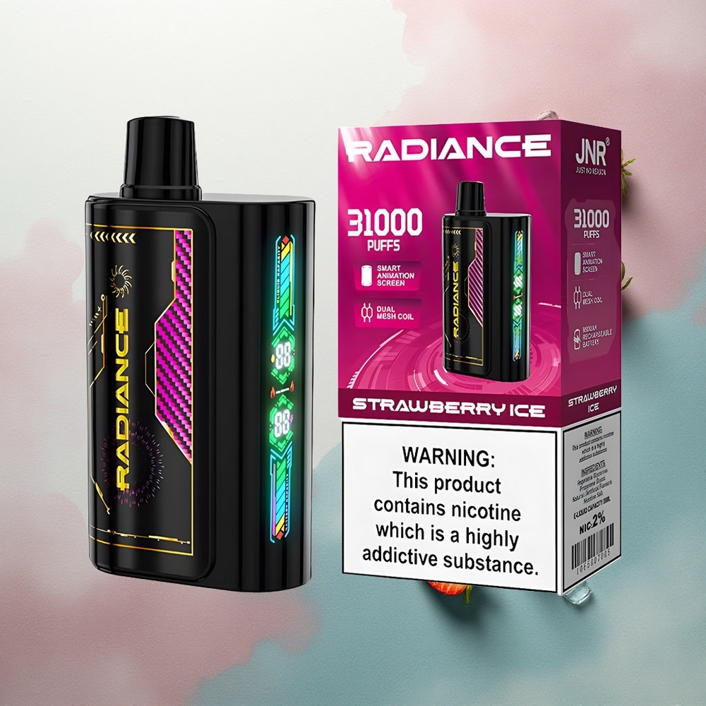 JNR Radiance 31000 Strawberry Ice 28ml Dual Mesh 950mAh