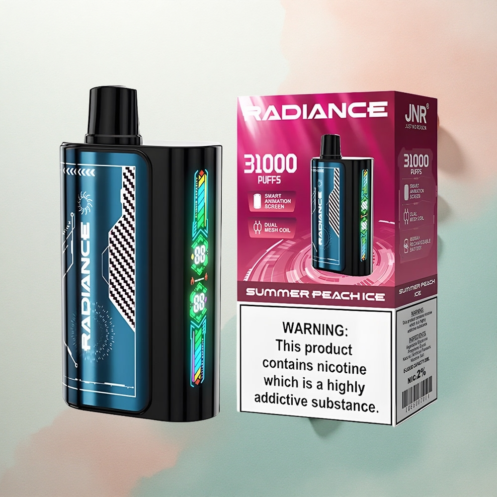 JNR Radiance 31000 Summer Peach Ice with 28ml E-liquid and 950mAh Battery