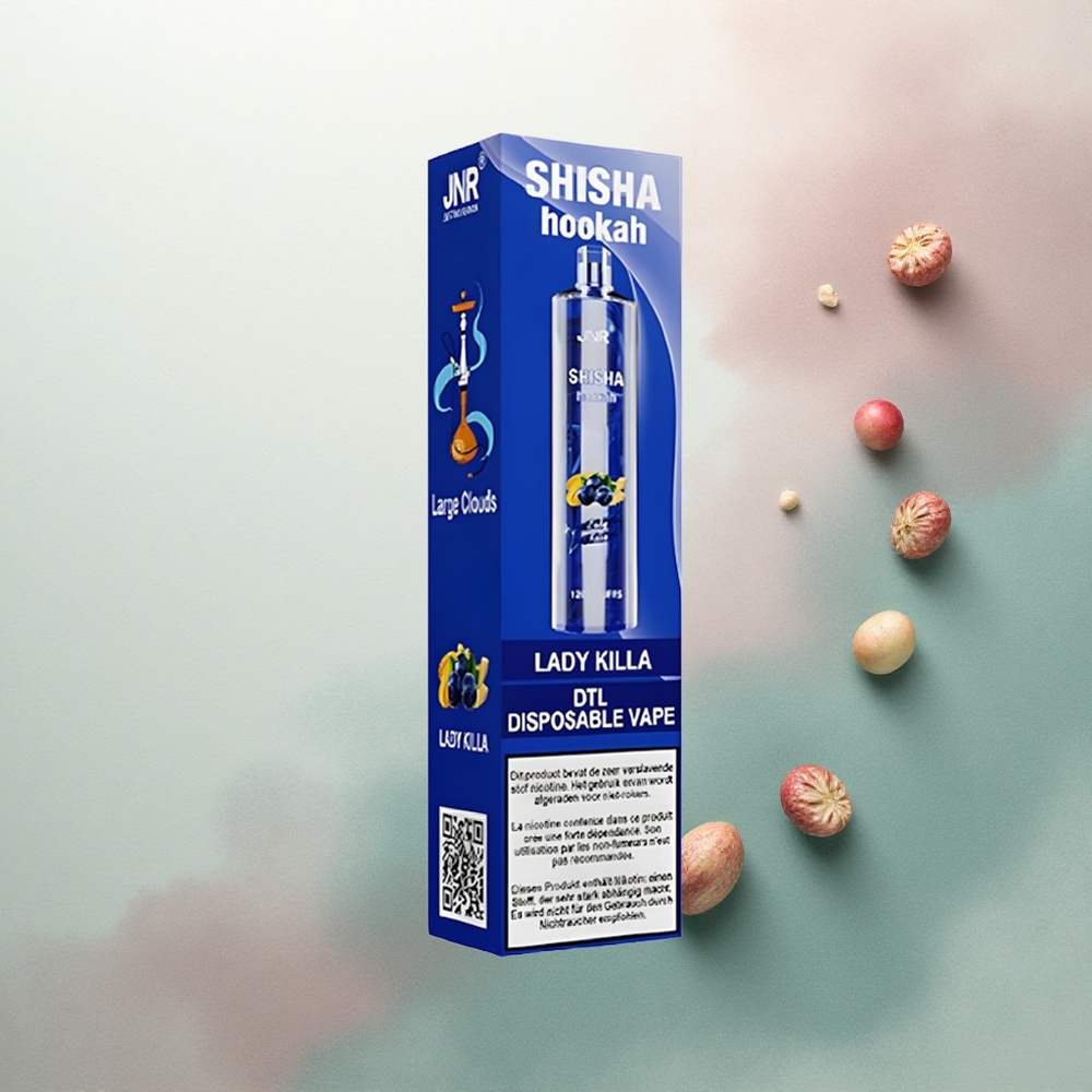 JNR Shisha Hookah 12000 Lady Killa 750mAh 24ml Nicotine-Free