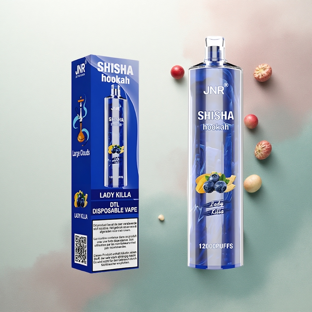 JNR Shisha Hookah 12000 Lady Killa 750mAh 24ml Nicotine-Free