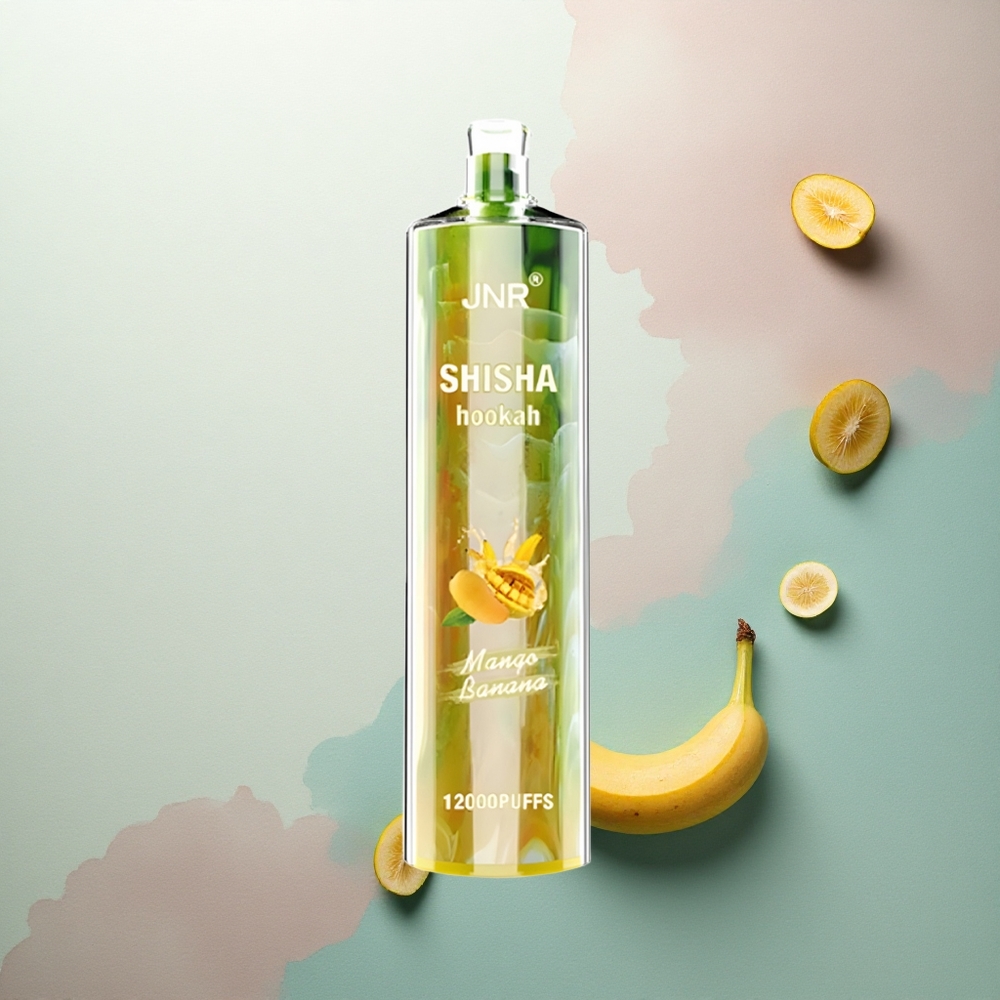 JNR Shisha Hookah 12000 Mango Banana 750mAh 24ml 0% Nicotine