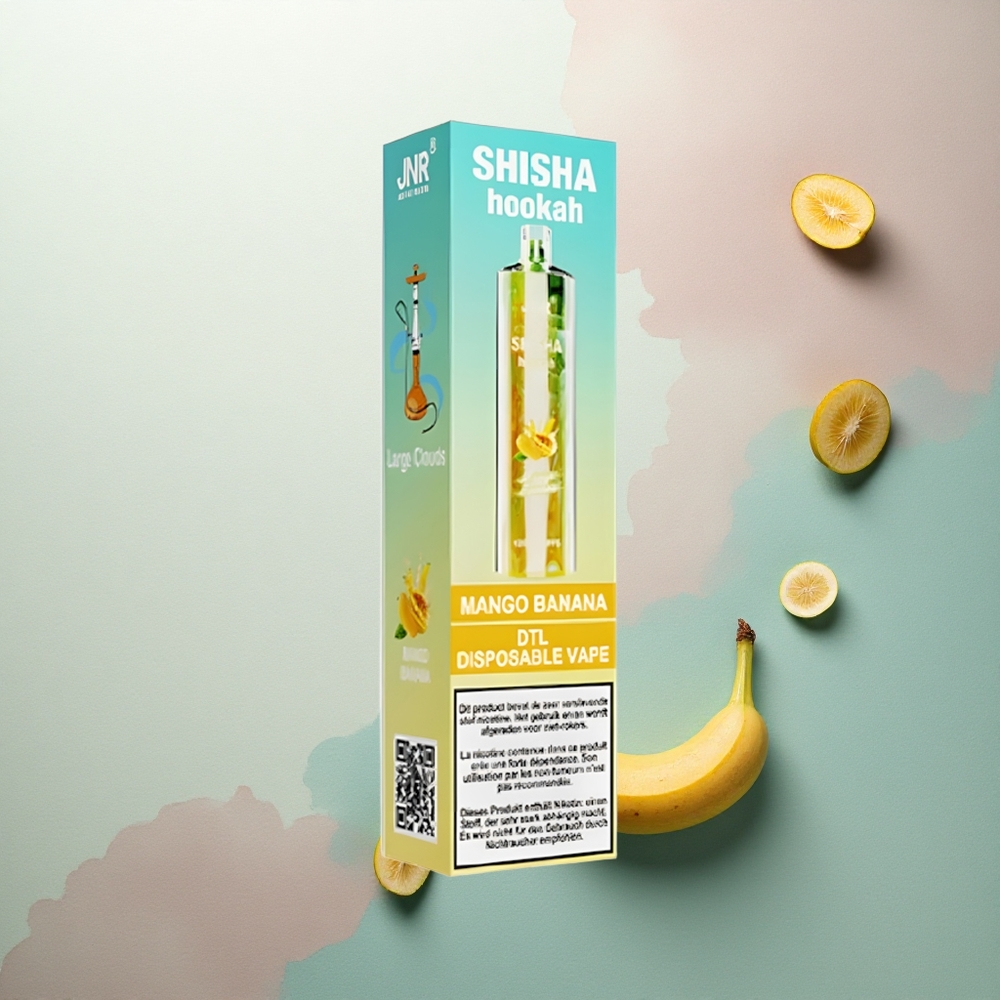 JNR Shisha Hookah 12000 Mango Banana 750mAh 24ml 0% Nicotine