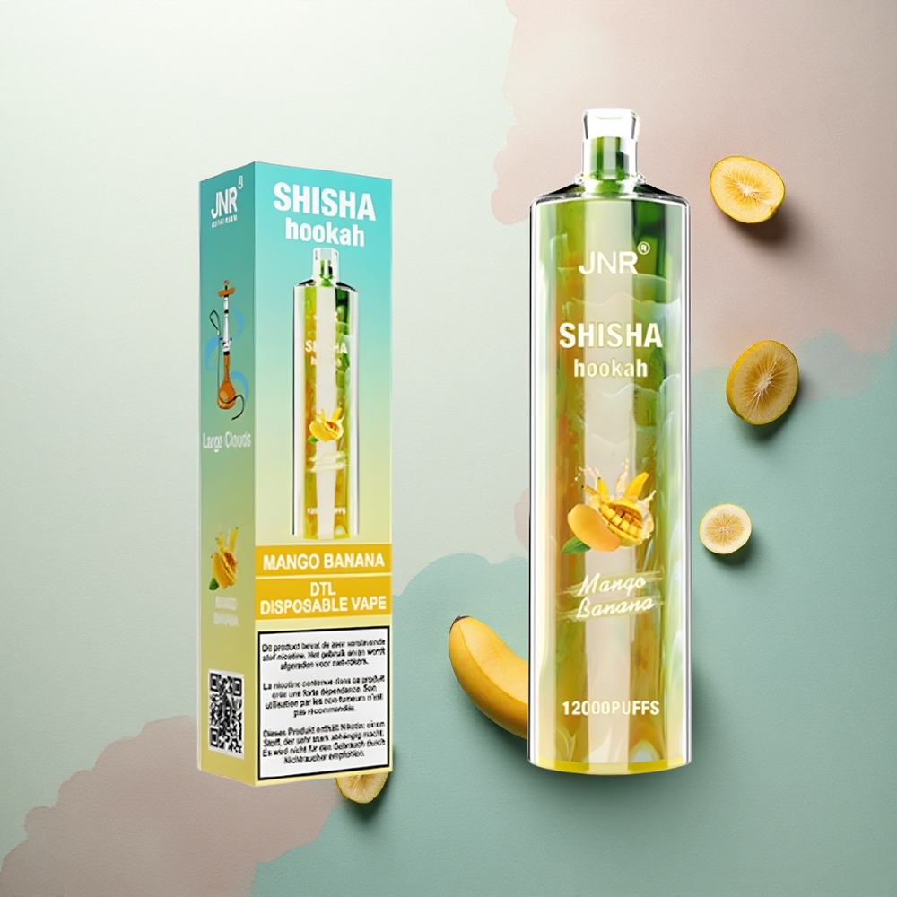 JNR Shisha Hookah 12000 Mango Banana 750mAh 24ml 0% Nicotine
