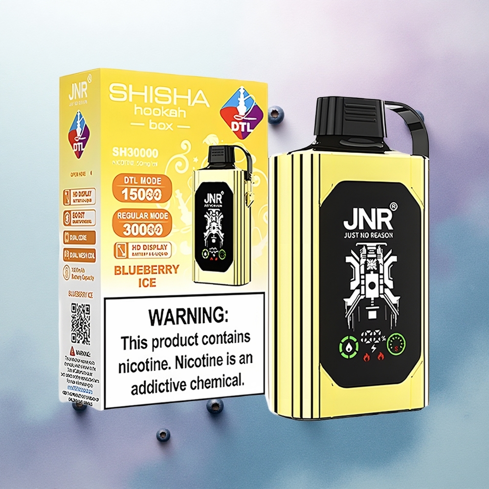 JNR Shisha Hookah Box 20500 Blueberry Ice 25ml Dual Mesh 1000mAh