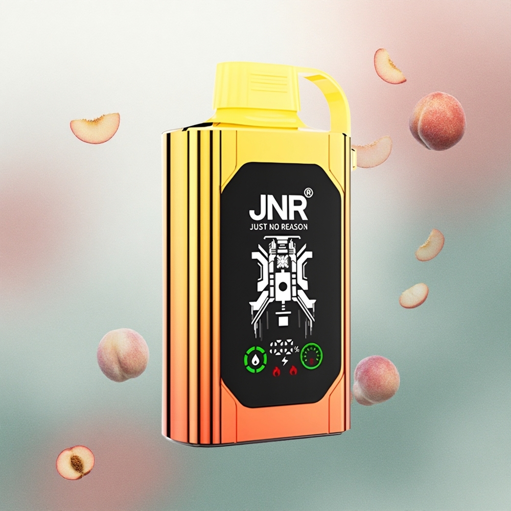 JNR Shisha Hookah Box 20500 Juicy Peaches HD Display 1000mAh 25ml Dual Mesh Coil