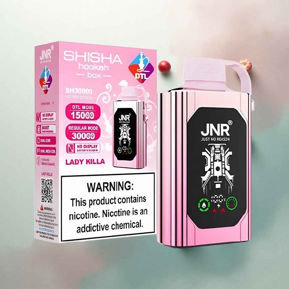 JNR Shisha Hookah Box 20500 Lady Killa HD Display Dual Mesh Coil Type-C Quick Charge