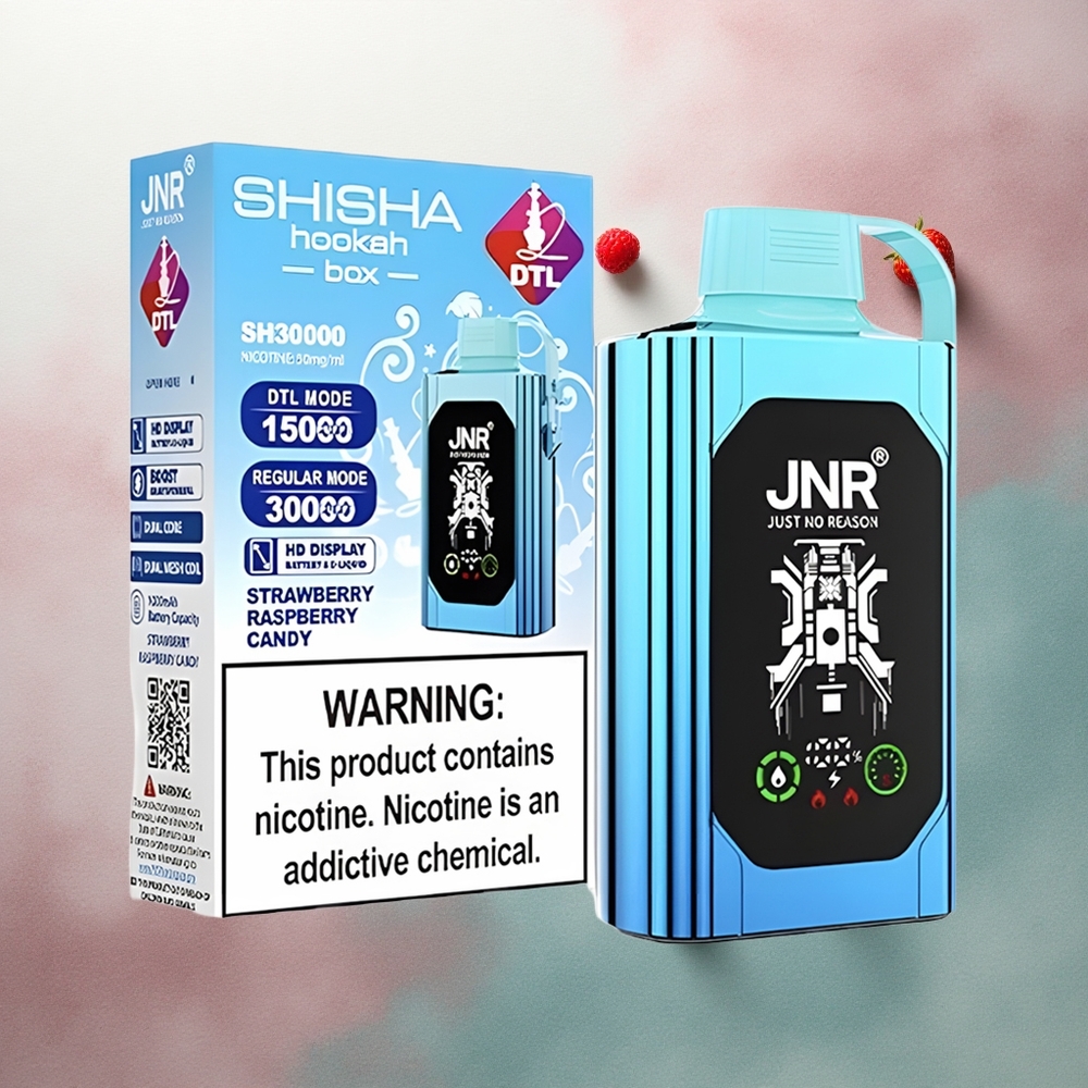 JNR Shisha Hookah Box 20500 Strawberry Raspberry Candy Dual Mesh Coil 25ml