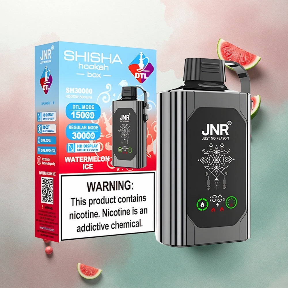 JNR Shisha Hookah Box 20500 Watermelon Ice Dual Mesh 25ml 5% Nicotine