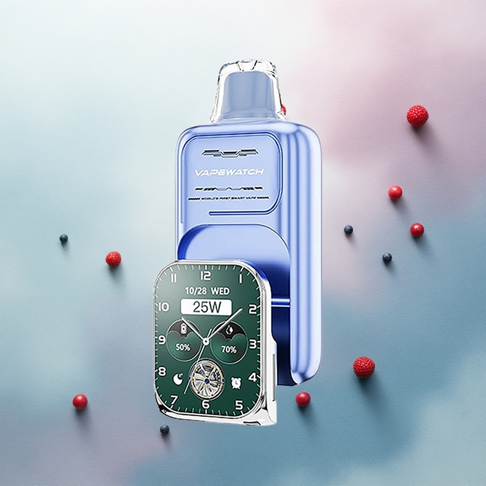 JNR VapeWatch 30000 Blue Razz Ice Dual Mesh 5% Nicotine 1000mAh