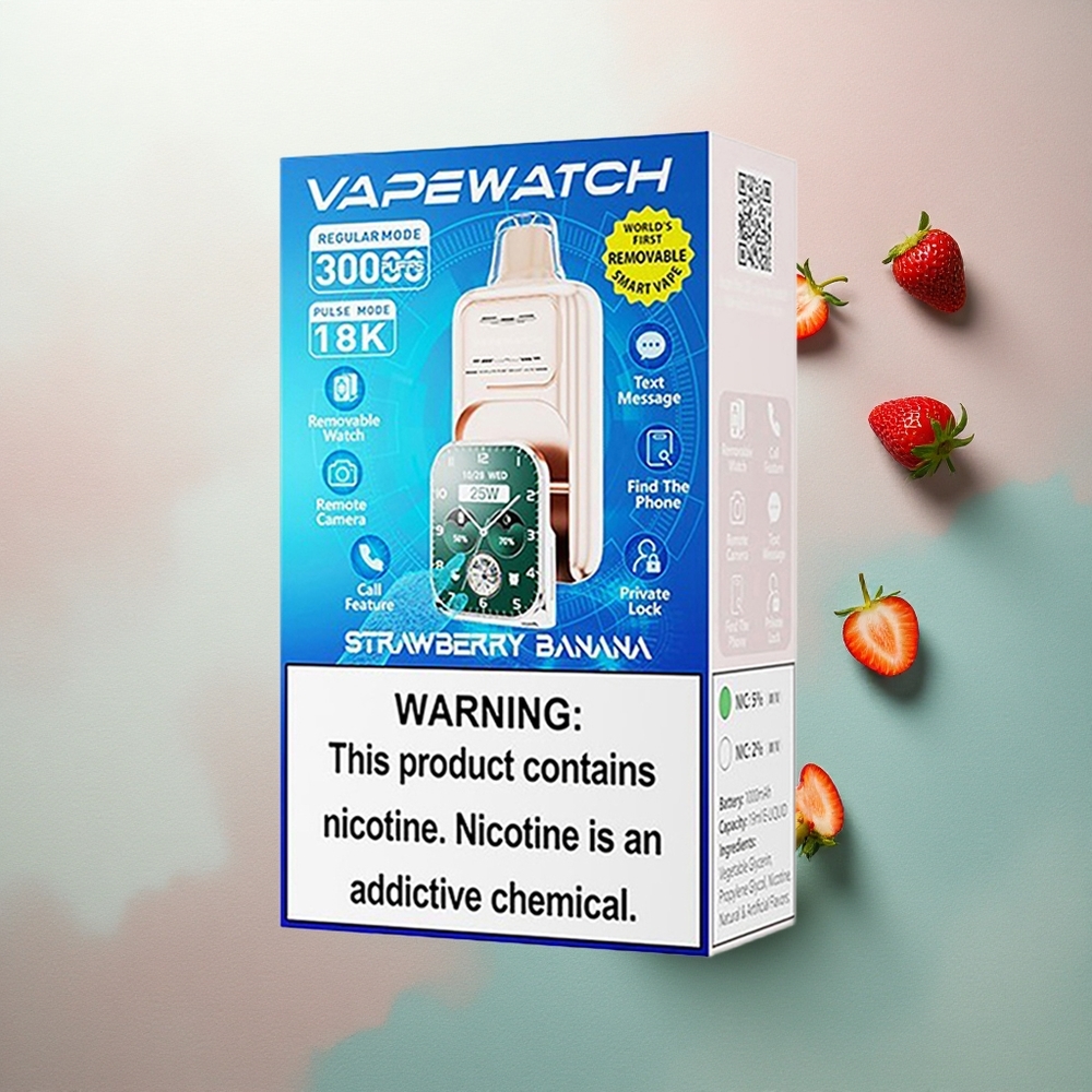 JNR VapeWatch 30000 Strawberry Banana Dual Mesh 1000mAh Type-C