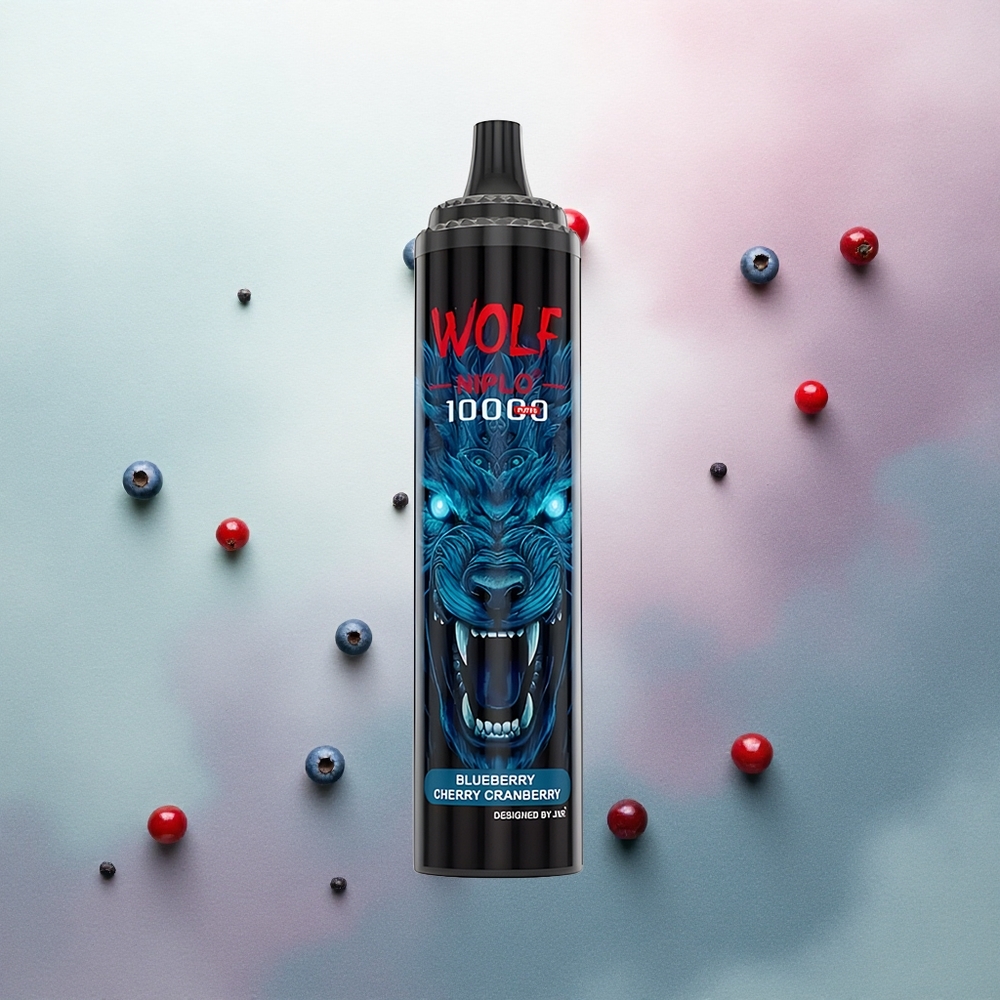JNR Wolf Niplo 10000 Blueberry Cherry Cranberry 20ml 5% Nicotine Type-C