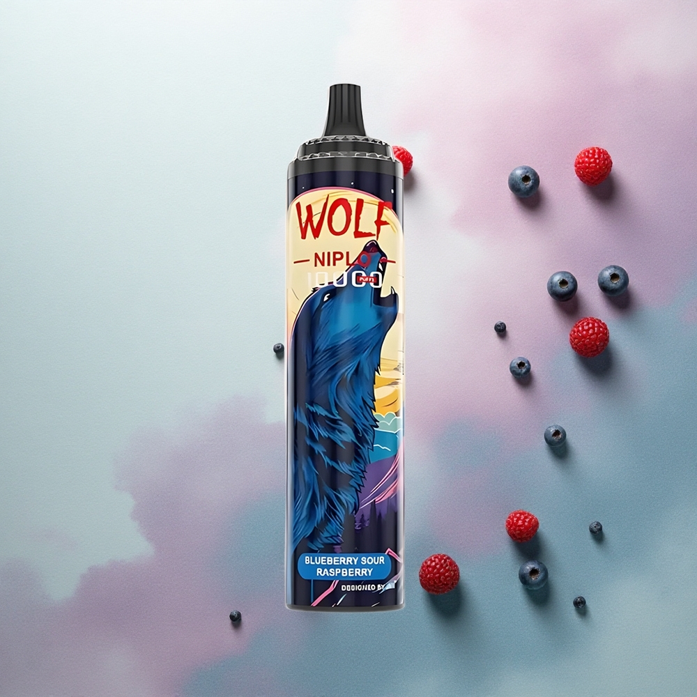 JNR Wolf Niplo 10000 Blueberry Sour Raspberry 1.0 Ohm Mesh 20ml 650mAh Type-C