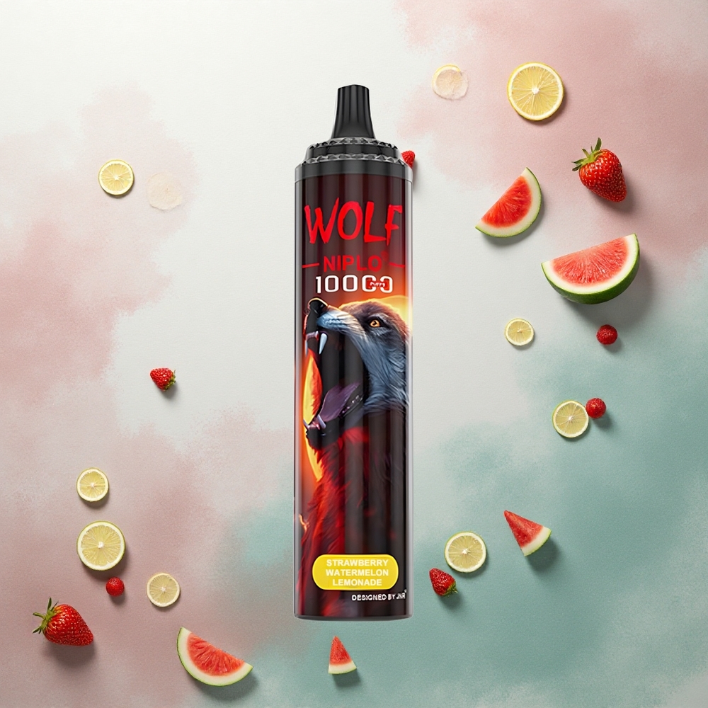 JNR Wolf Niplo 10000 Strawberry Watermelon Lemonade 20ml 5% Nicotine 650mAh