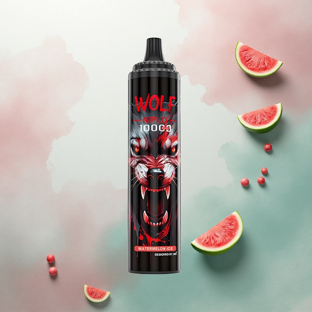 JNR Wolf Niplo 10000 Watermelon Ice 20ml 650mAh 5% Nicotine