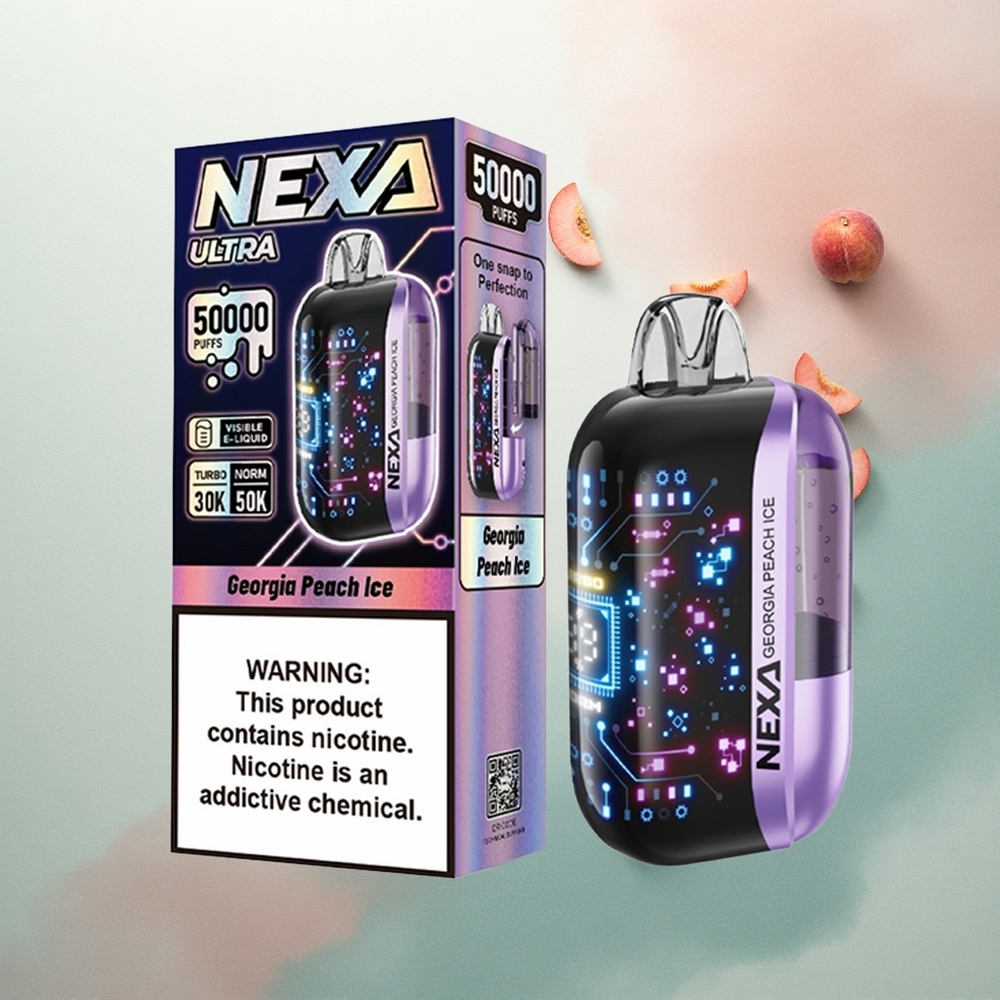 NEXA Ultra 50000 Puffs Georgia Peach Ice 20ml 5% Nicotine 800mAh