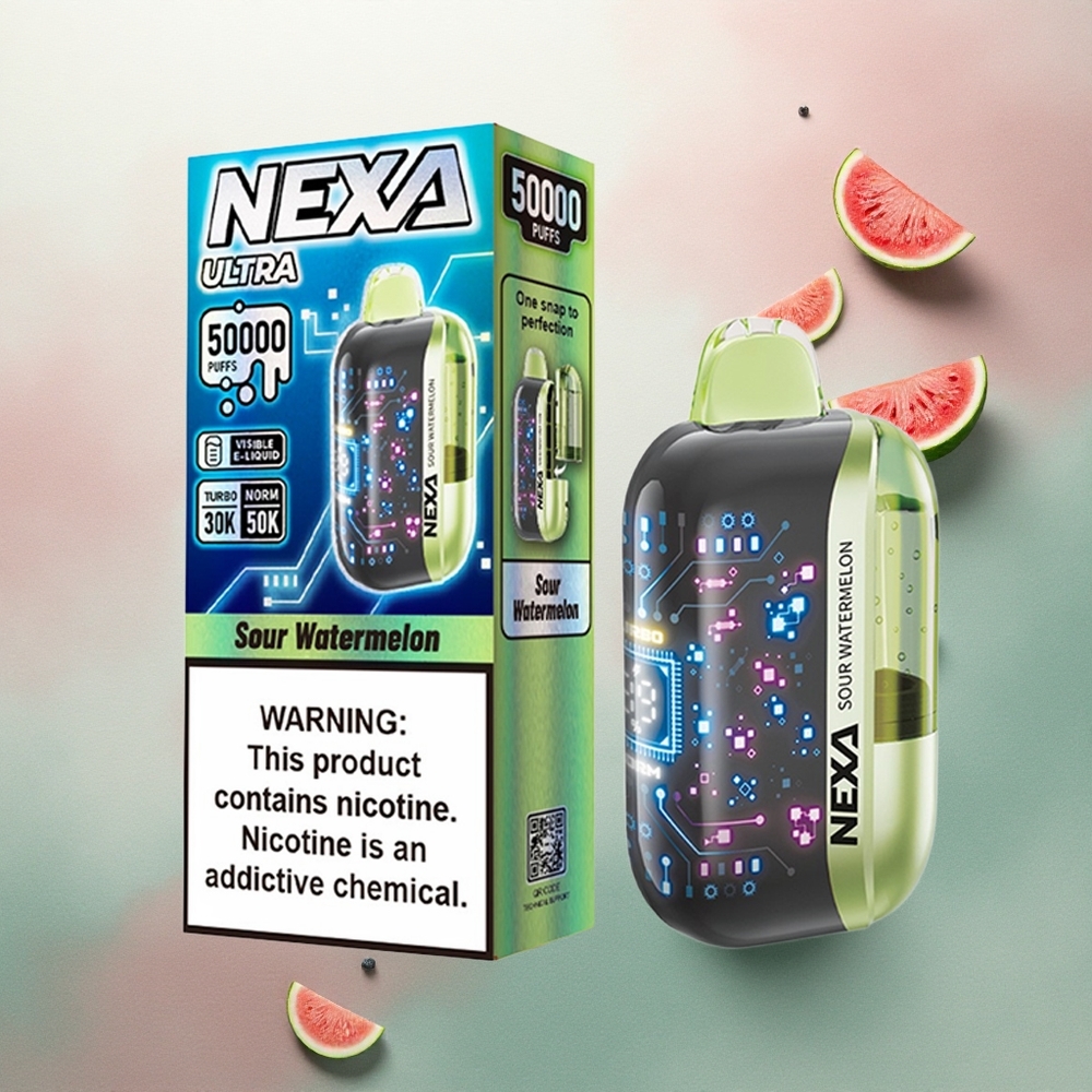 NEXA Ultra 50000 Puffs Sour Watermelon 20ml 800mAh 5% Nicotine