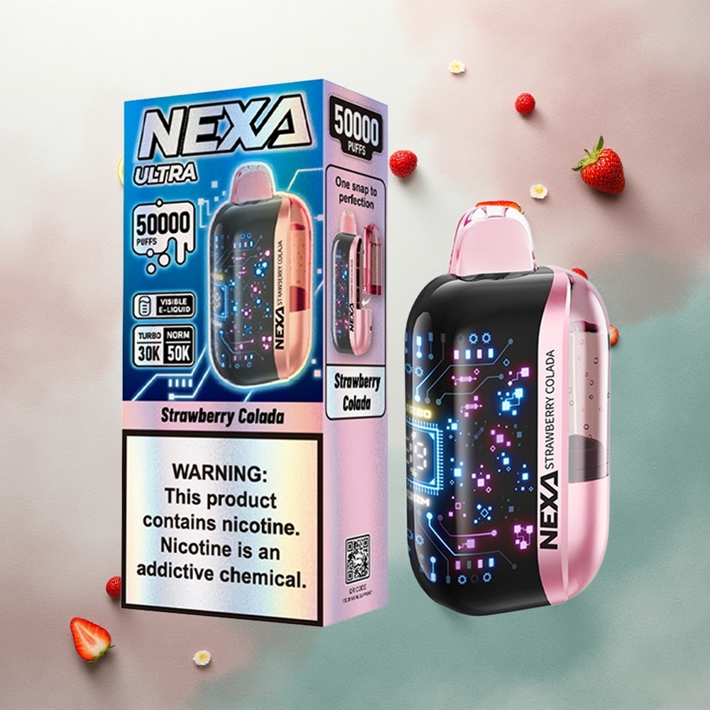 NEXA Ultra 50000 Puffs Strawberry Colada Dual Mesh 5% Nicotine 800mAh