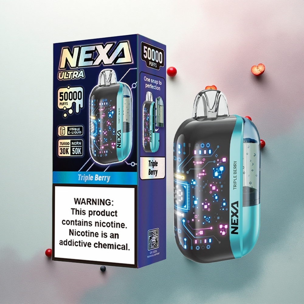 NEXA Ultra 50000 Puffs Triple Berry 20ml 5% Nicotine 800mAh
