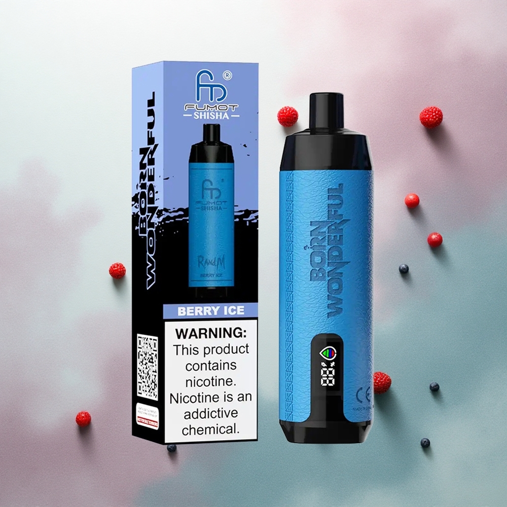 RandM Fumot Shisha 10000 Puffs Berry Ice 18ml 0.5% Nicotine