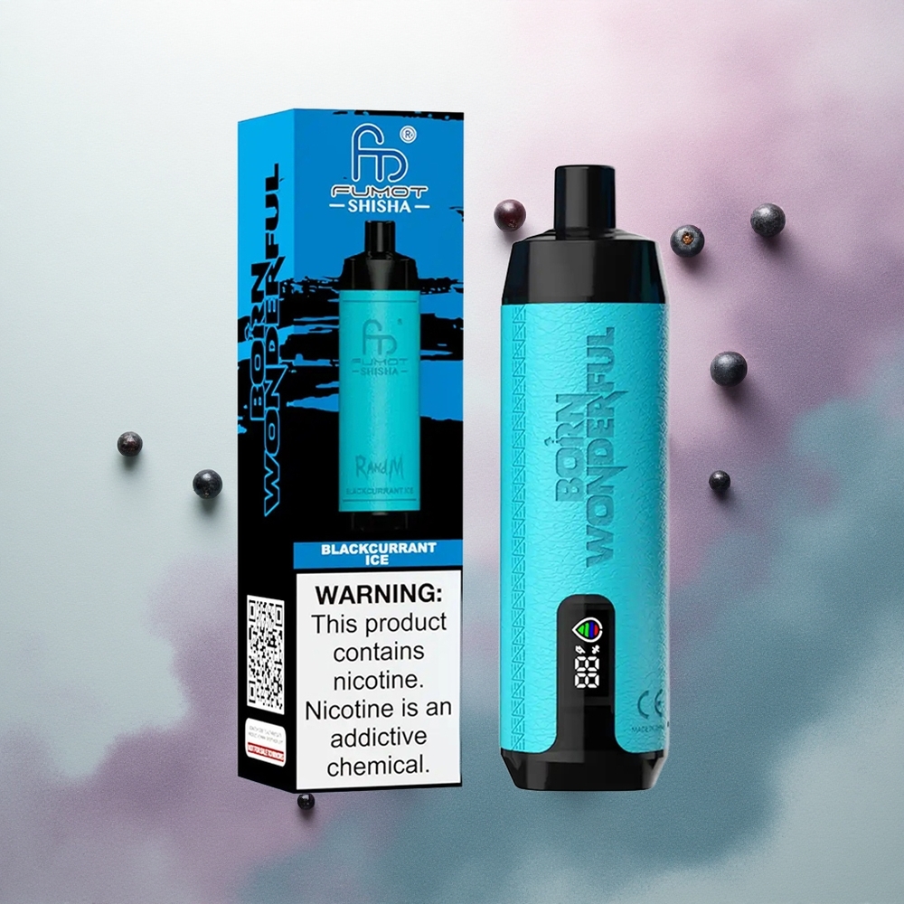 RandM Fumot Shisha 10000 Puffs Blackcurrant Ice 18ml 850mAh 0.5% Nicotine